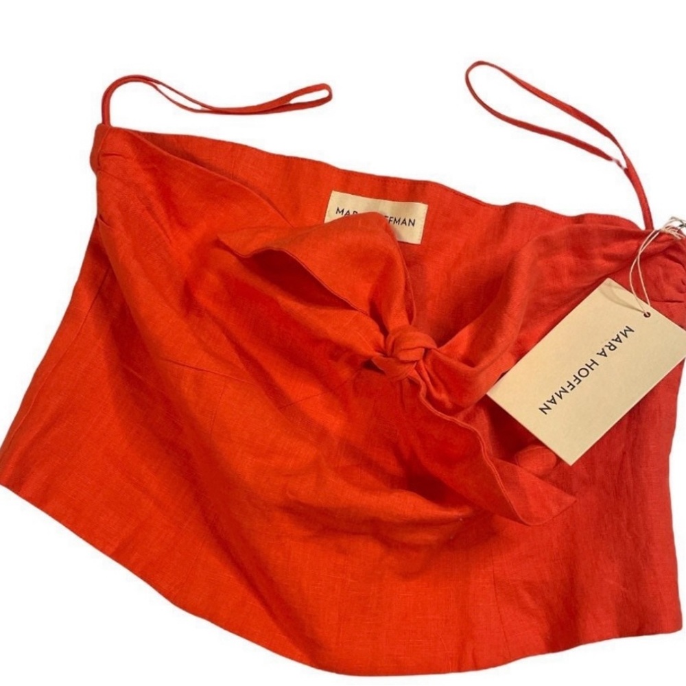 Mara Hoffman Red Crop Top Women’s Size 12 Brand New With Tags
